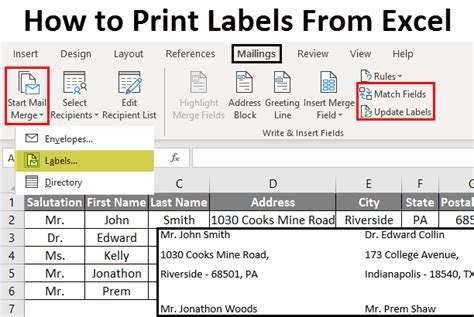 how do you print labels from excel and what are some common pitfalls in Excel?